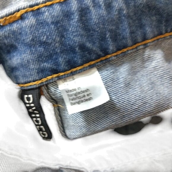 Divided H&M Women's Size 6 Paperbag High Waist Button Fly Belted Jean Shorts - Picture 5 of 5